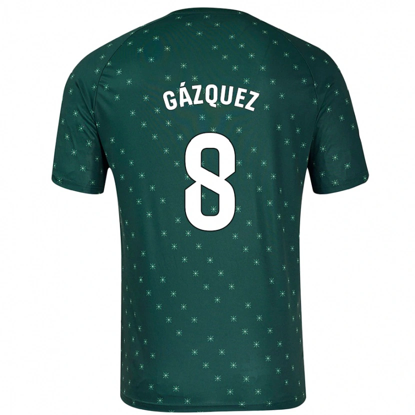 Danxen Kinderen Joan Gázquez #8 Donkergroen Uitshirt Uittenue 2024/25 T-Shirt