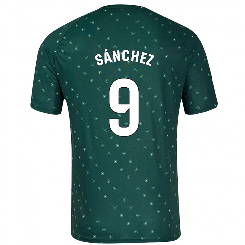 Danxen Kinderen Loren Sánchez #9 Donkergroen Uitshirt Uittenue 2024/25 T-Shirt