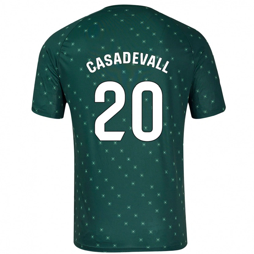 Danxen Kinderen Marçal Casadevall #20 Donkergroen Uitshirt Uittenue 2024/25 T-Shirt