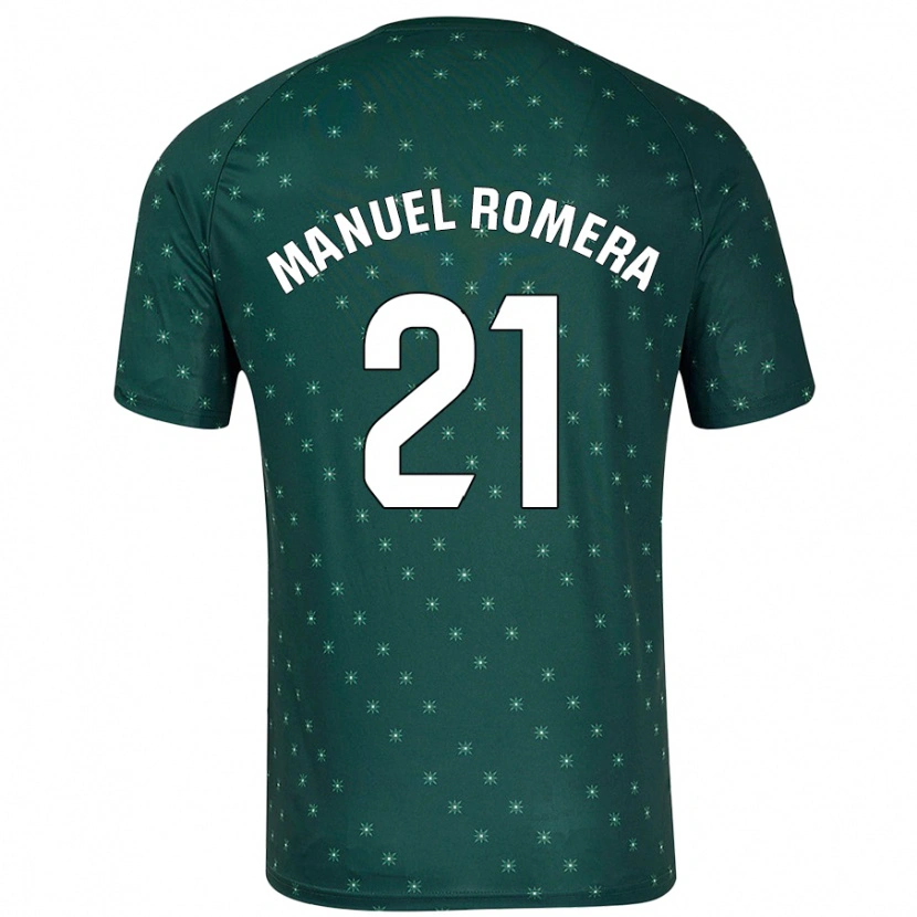 Danxen Kinderen José Manuel Romera #21 Donkergroen Uitshirt Uittenue 2024/25 T-Shirt