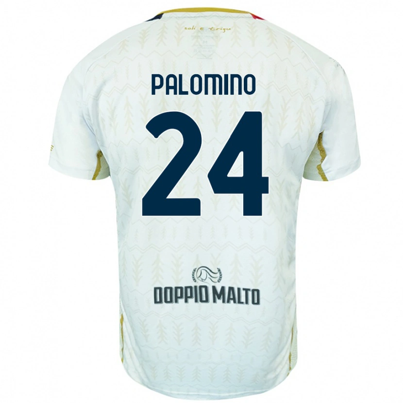 Danxen Kinderen José Luis Palomino #24 Wit Uitshirt Uittenue 2024/25 T-Shirt