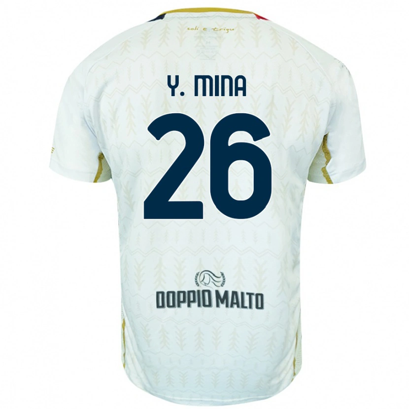 Danxen Kinderen Yerry Mina #26 Wit Uitshirt Uittenue 2024/25 T-Shirt