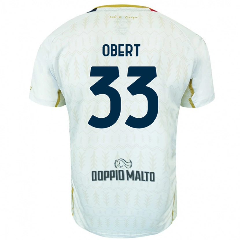 Danxen Kinderen Adam Obert #33 Wit Uitshirt Uittenue 2024/25 T-Shirt