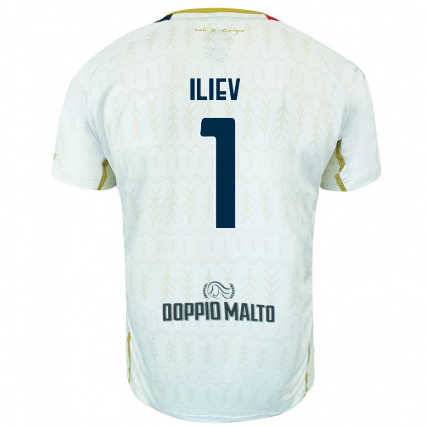 Danxen Kinderen Velizar-Iliya Iliev #1 Wit Uitshirt Uittenue 2024/25 T-Shirt