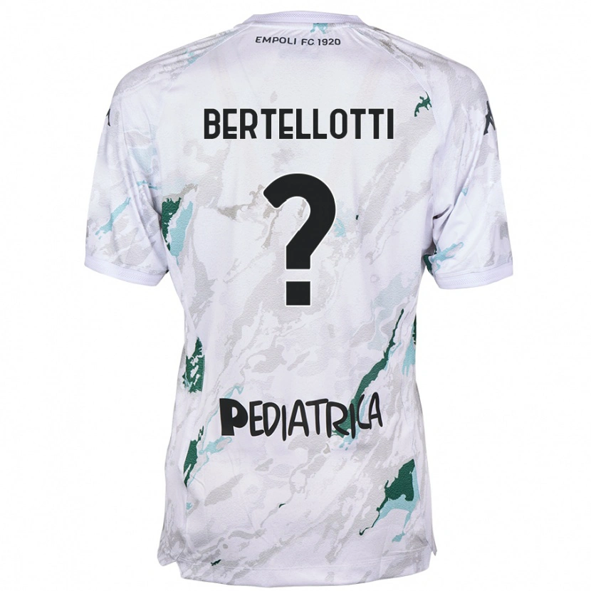 Danxen Kinderen Giacomo Bertellotti #0 Grijs Uitshirt Uittenue 2024/25 T-Shirt