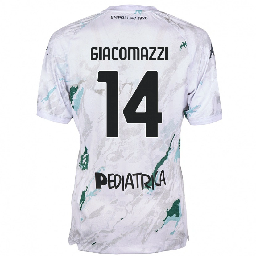 Danxen Kinderen Sebastián Giacomazzi #14 Grijs Uitshirt Uittenue 2024/25 T-Shirt