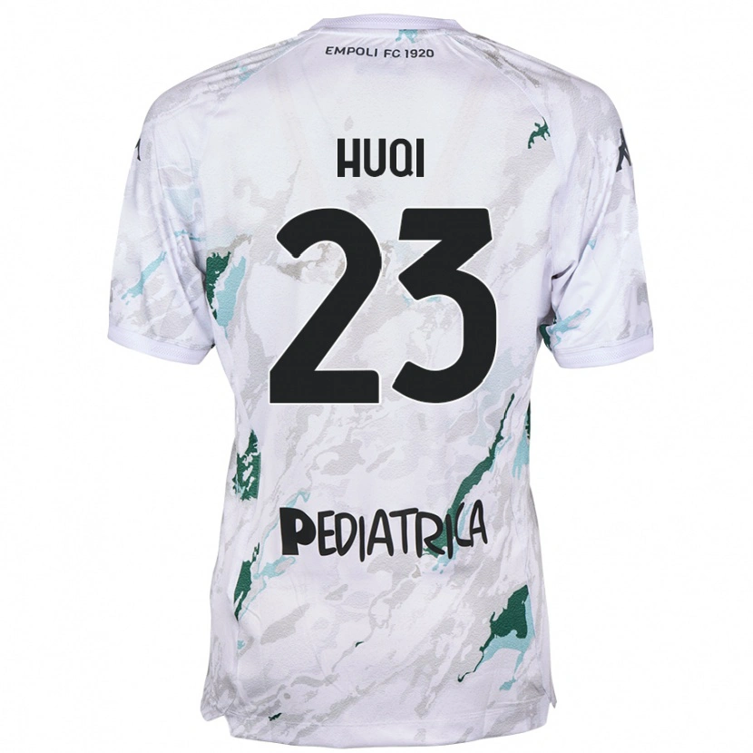 Danxen Kinderen Mattia Huqi #23 Grijs Uitshirt Uittenue 2024/25 T-Shirt