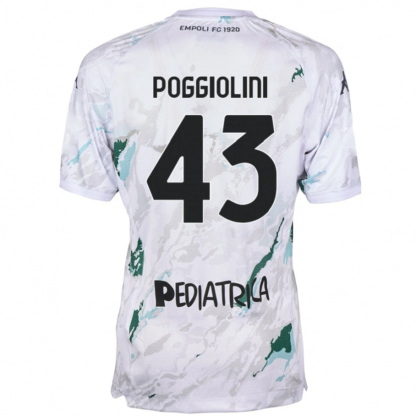 Danxen Kinderen Duccio Poggiolini #43 Grijs Uitshirt Uittenue 2024/25 T-Shirt