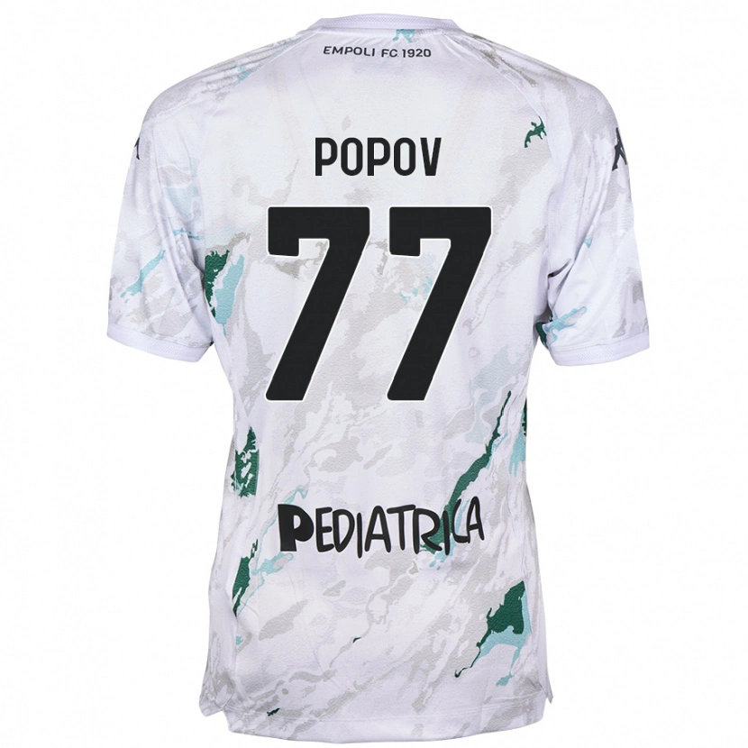 Danxen Kinderen Bogdan Popov #77 Grijs Uitshirt Uittenue 2024/25 T-Shirt