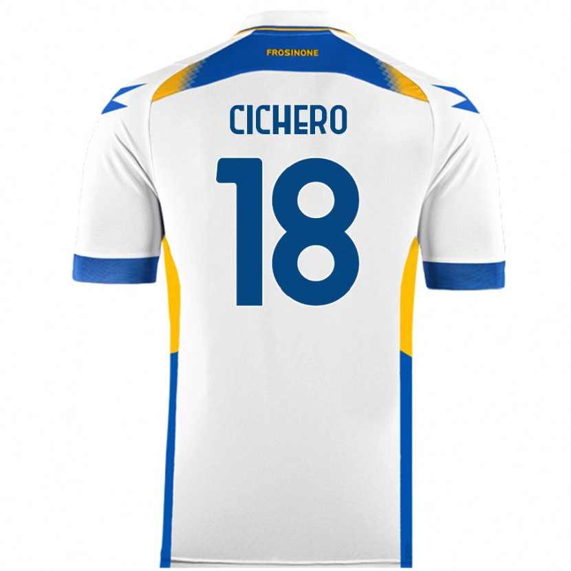 Danxen Kinderen Alejandro Cichero #18 Wit Uitshirt Uittenue 2024/25 T-Shirt