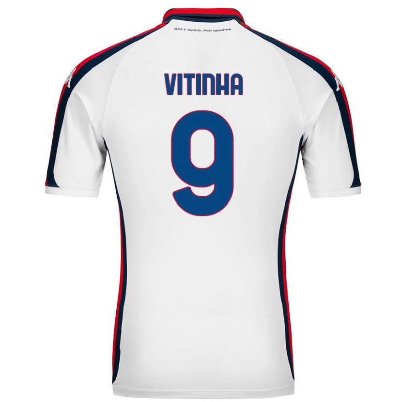 Danxen Kinderen Vitinha #9 Wit Uitshirt Uittenue 2024/25 T-Shirt