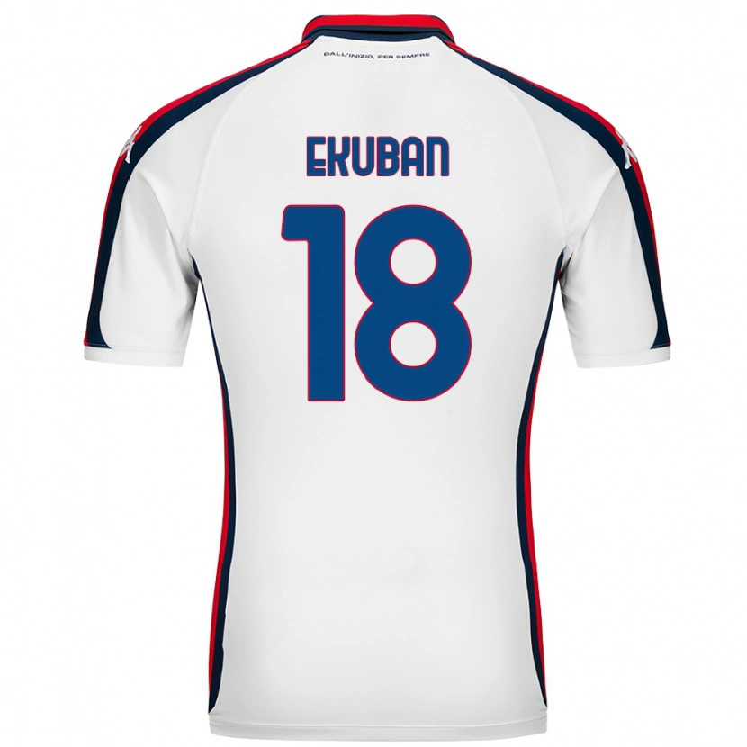 Danxen Kinderen Caleb Ekuban #18 Wit Uitshirt Uittenue 2024/25 T-Shirt