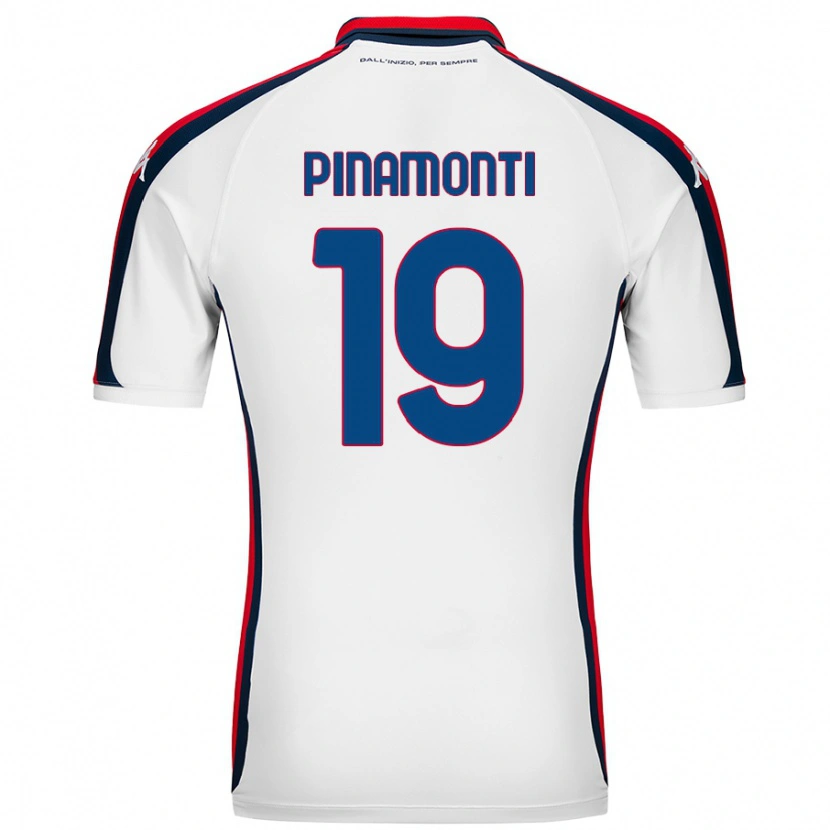 Danxen Kinderen Andrea Pinamonti #19 Wit Uitshirt Uittenue 2024/25 T-Shirt