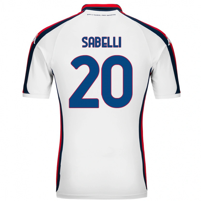 Danxen Kinderen Stefano Sabelli #20 Wit Uitshirt Uittenue 2024/25 T-Shirt