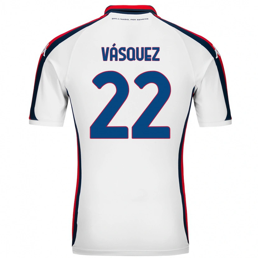 Danxen Kinderen Johan Vásquez #22 Wit Uitshirt Uittenue 2024/25 T-Shirt