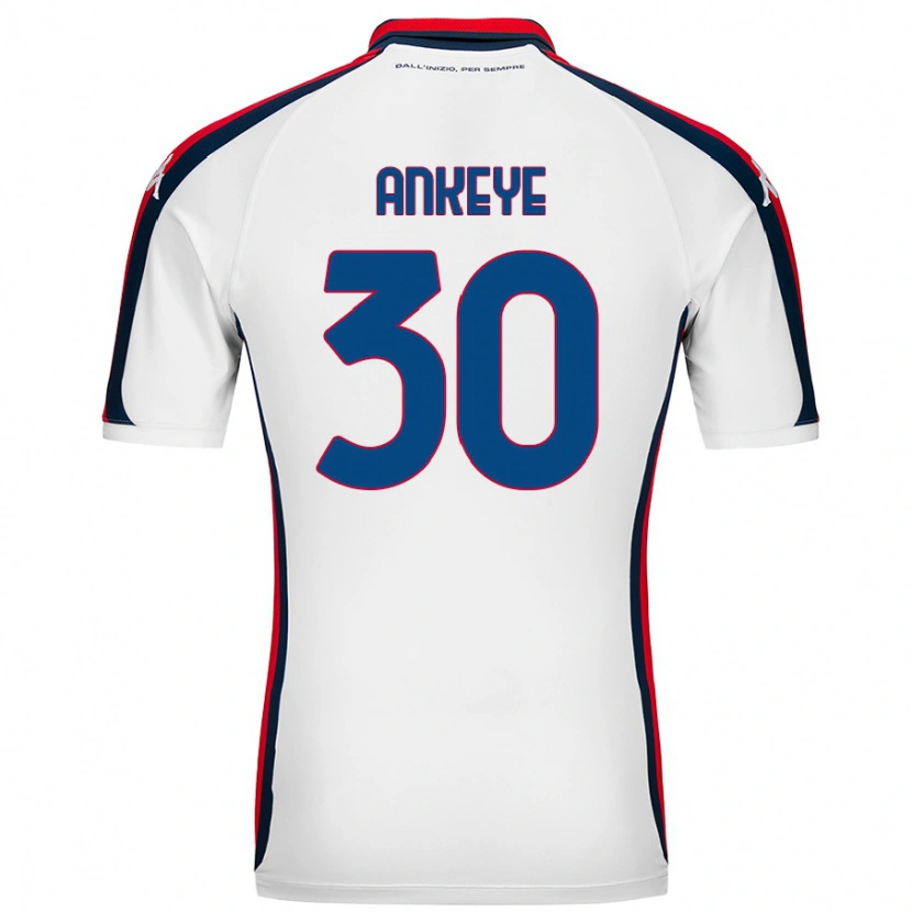 Danxen Kinderen David Ankeye #30 Wit Uitshirt Uittenue 2024/25 T-Shirt