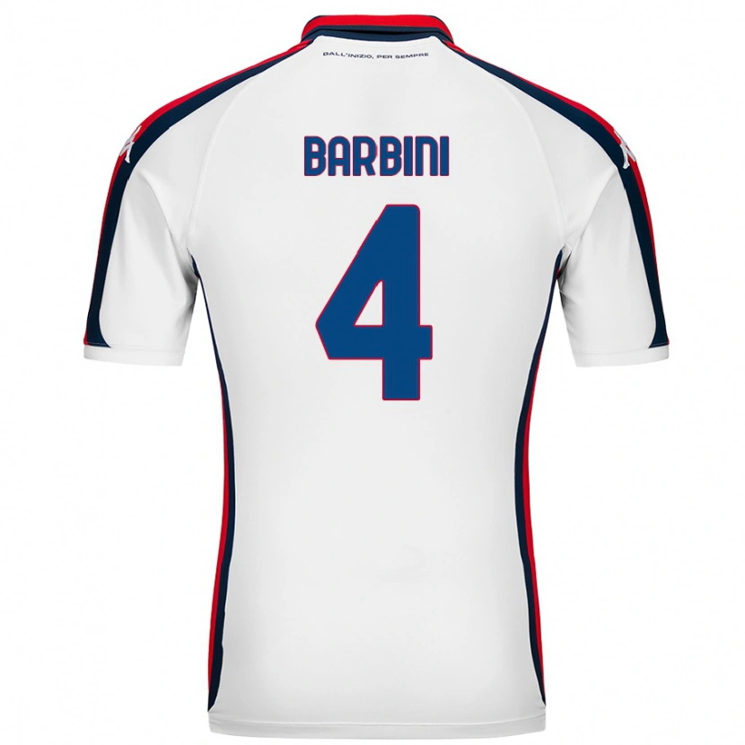 Danxen Kinderen Matteo Barbini #4 Wit Uitshirt Uittenue 2024/25 T-Shirt