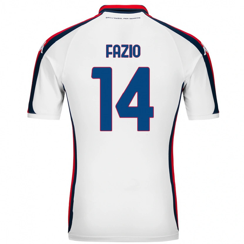 Danxen Kinderen Tommaso Fazio #14 Wit Uitshirt Uittenue 2024/25 T-Shirt