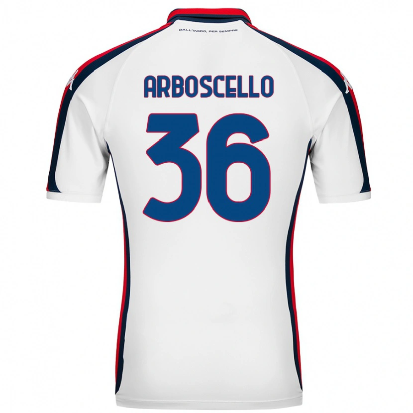 Danxen Kinderen Riccardo Arboscello #36 Wit Uitshirt Uittenue 2024/25 T-Shirt