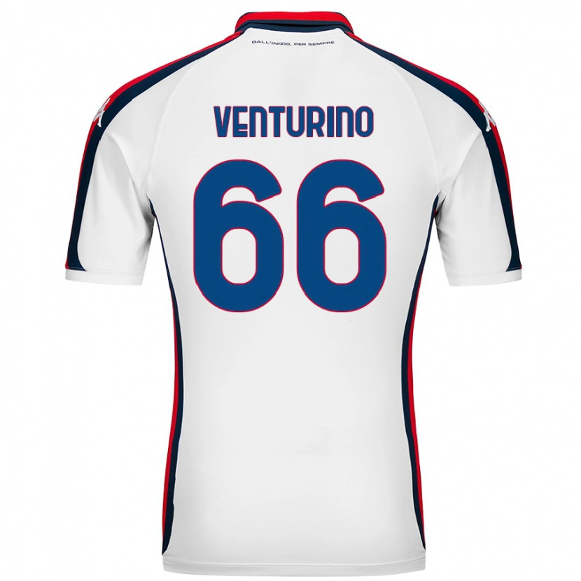 Danxen Kinderen Lorenzo Venturino #66 Wit Uitshirt Uittenue 2024/25 T-Shirt