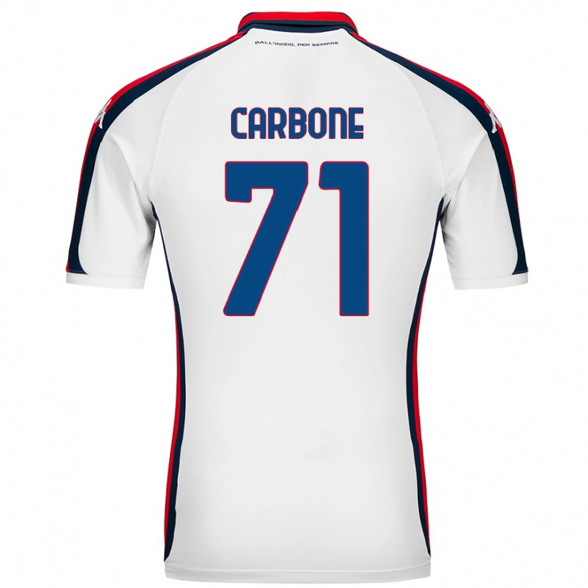 Danxen Kinderen Filippo Carbone #71 Wit Uitshirt Uittenue 2024/25 T-Shirt