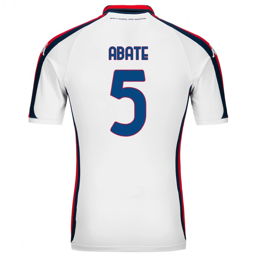 Danxen Kinderen Giada Abate #5 Wit Uitshirt Uittenue 2024/25 T-Shirt