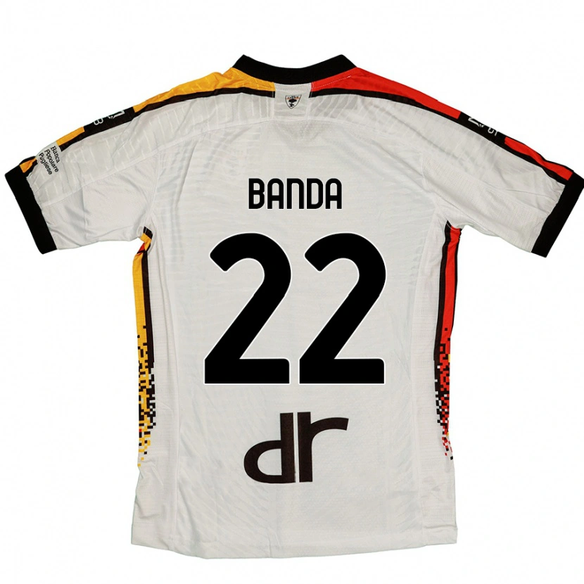 Danxen Kinderen Lameck Banda #22 Wit Zwart Uitshirt Uittenue 2024/25 T-Shirt