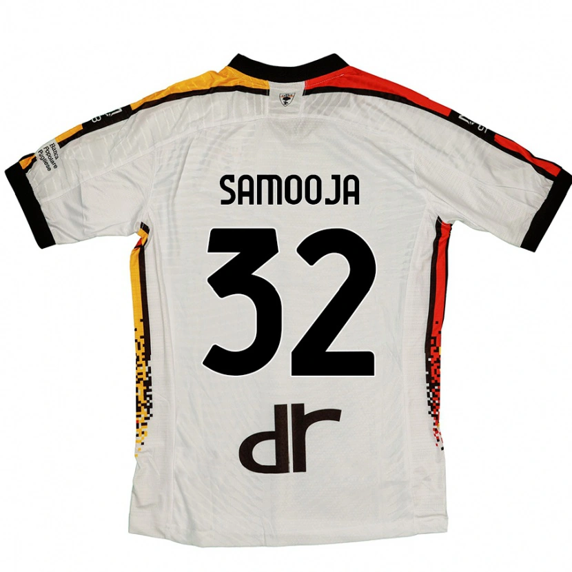 Danxen Kinderen Jasper Samooja #32 Wit Zwart Uitshirt Uittenue 2024/25 T-Shirt