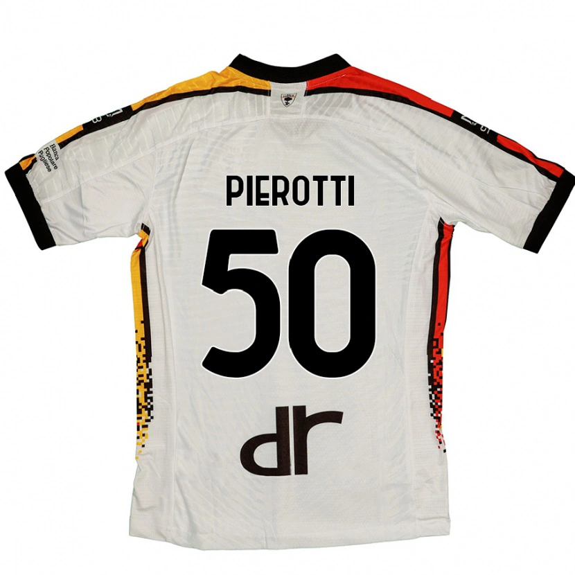 Danxen Kinderen Santiago Pierotti #50 Wit Zwart Uitshirt Uittenue 2024/25 T-Shirt