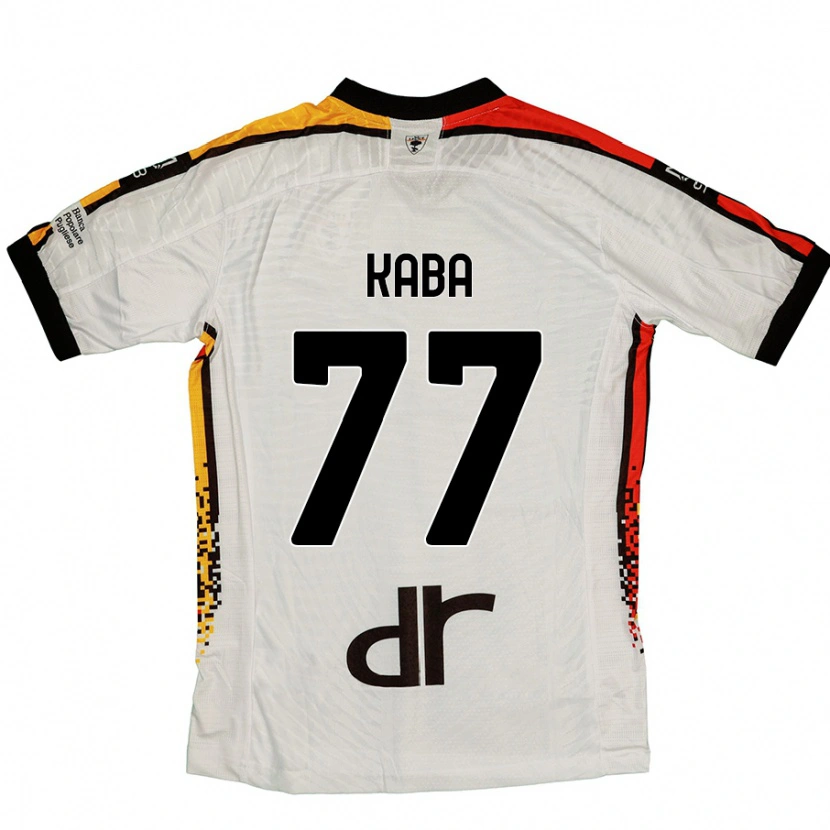 Danxen Kinderen Mohamed Kaba #77 Wit Zwart Uitshirt Uittenue 2024/25 T-Shirt