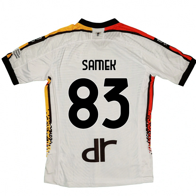 Danxen Kinderen Daniel Samek #83 Wit Zwart Uitshirt Uittenue 2024/25 T-Shirt