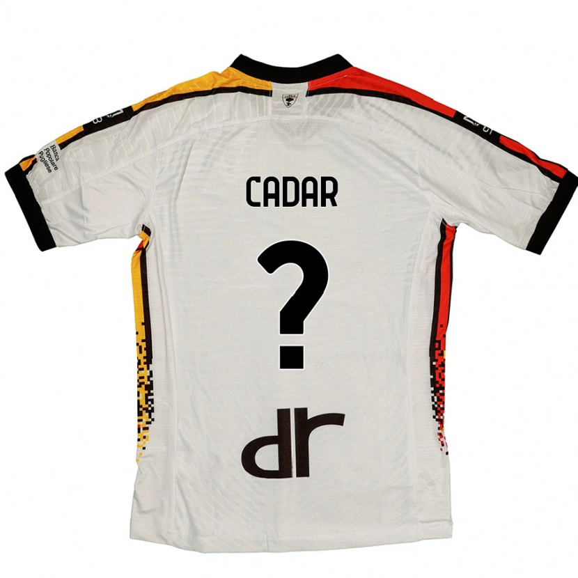 Danxen Kinderen Edgar Cadar #0 Wit Zwart Uitshirt Uittenue 2024/25 T-Shirt