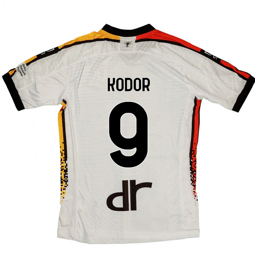 Danxen Kinderen Jason Kodor #9 Wit Zwart Uitshirt Uittenue 2024/25 T-Shirt