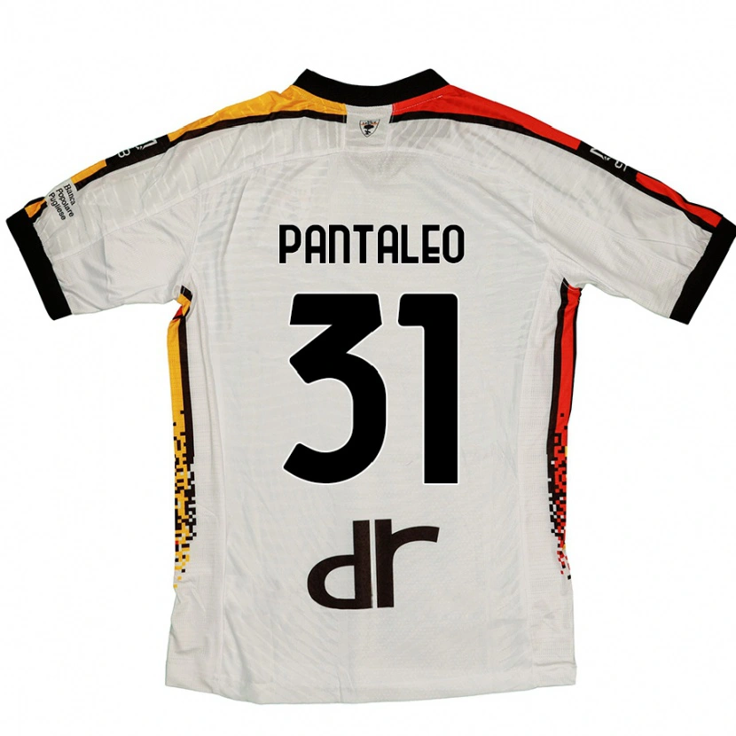 Danxen Kinderen Dario Pantaleo #31 Wit Zwart Uitshirt Uittenue 2024/25 T-Shirt