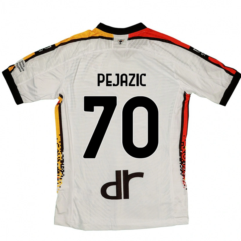 Danxen Kinderen Mario Pejazic #70 Wit Zwart Uitshirt Uittenue 2024/25 T-Shirt