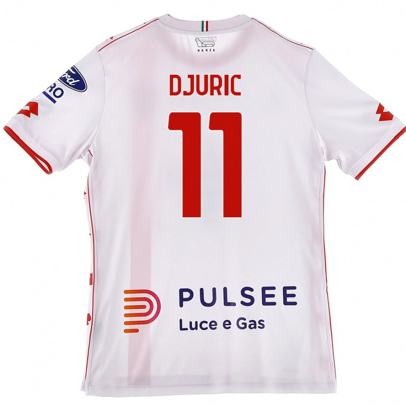 Danxen Kinderen Milan Djuric #11 Wit Rood Uitshirt Uittenue 2024/25 T-Shirt