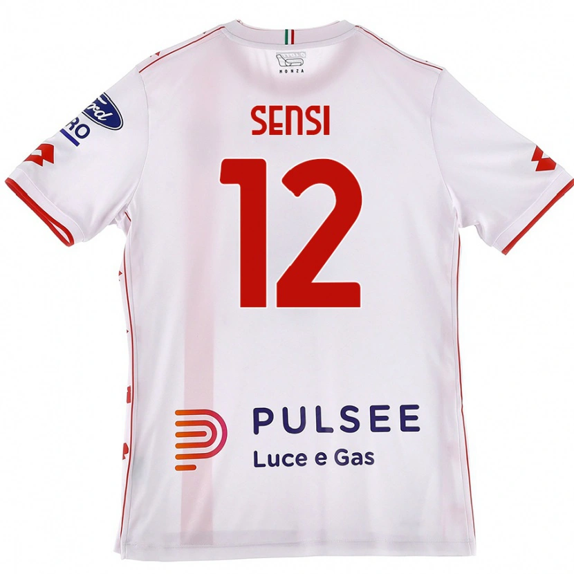 Danxen Kinderen Stefano Sensi #12 Wit Rood Uitshirt Uittenue 2024/25 T-Shirt