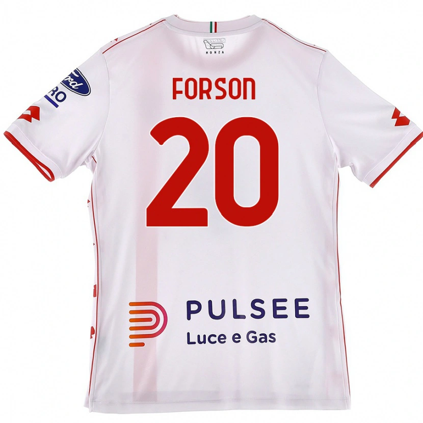 Danxen Kinderen Omari Forson #20 Wit Rood Uitshirt Uittenue 2024/25 T-Shirt