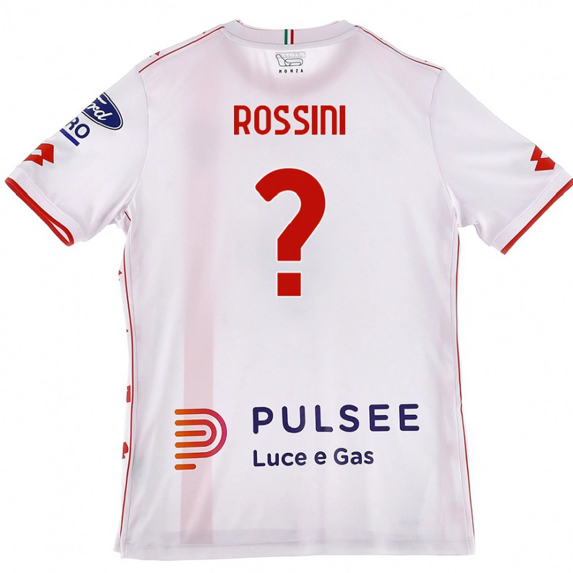 Danxen Kinderen Luca Rossini #0 Wit Rood Uitshirt Uittenue 2024/25 T-Shirt