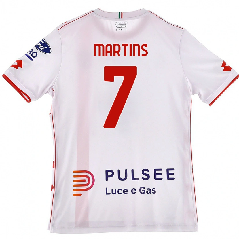 Danxen Kinderen Kevin Martins #7 Wit Rood Uitshirt Uittenue 2024/25 T-Shirt