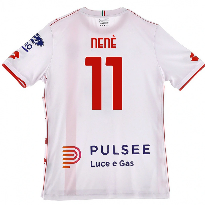 Danxen Kinderen Stephen Nenè #11 Wit Rood Uitshirt Uittenue 2024/25 T-Shirt