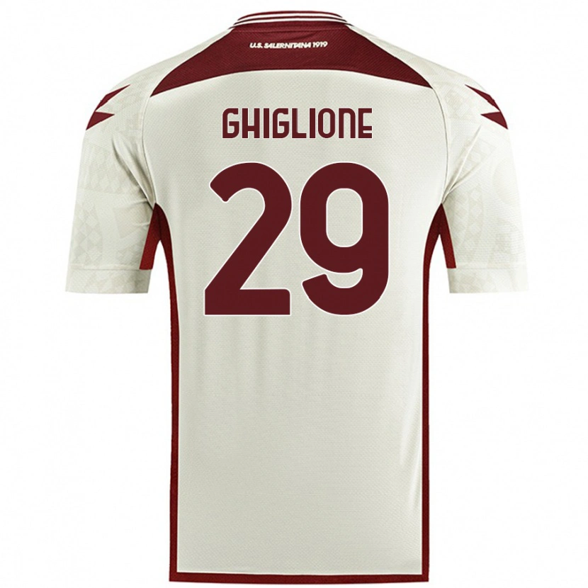 Danxen Kinderen Paolo Ghiglione #29 Crèmekleur Uitshirt Uittenue 2024/25 T-Shirt