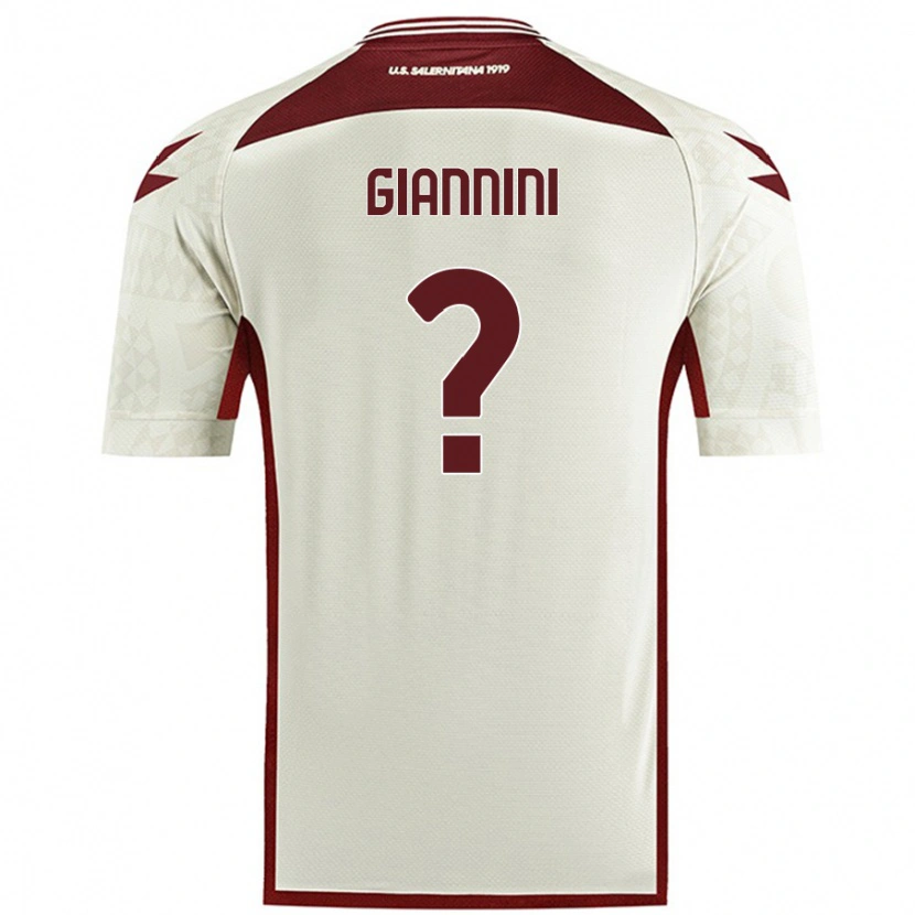 Danxen Kinderen Emanuele Giannini #0 Crèmekleur Uitshirt Uittenue 2024/25 T-Shirt