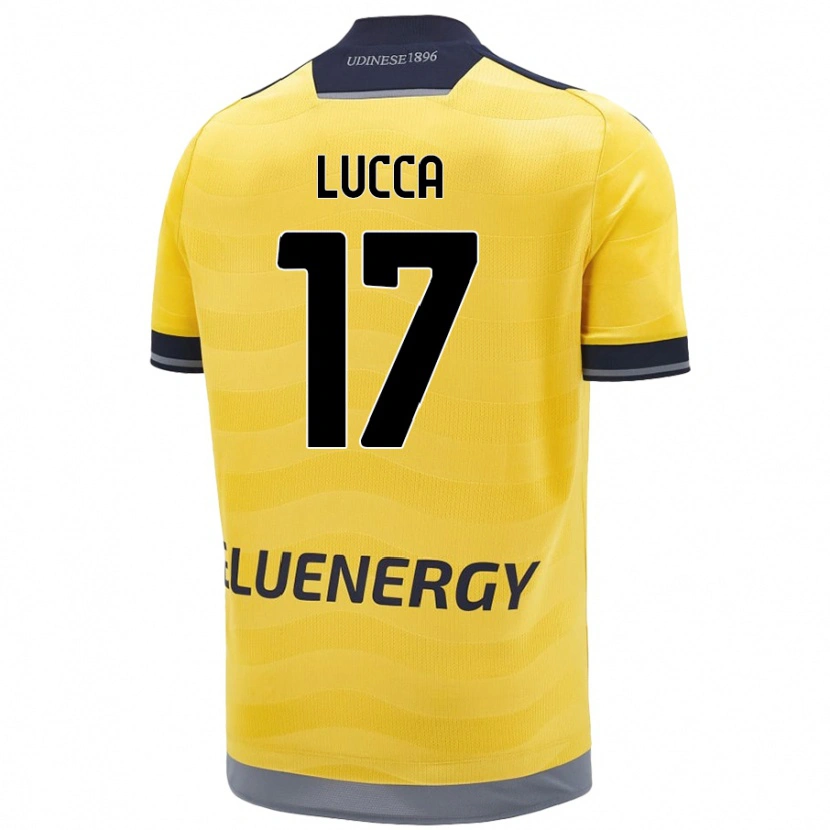 Danxen Kinderen Lorenzo Lucca #17 Goud Uitshirt Uittenue 2024/25 T-Shirt