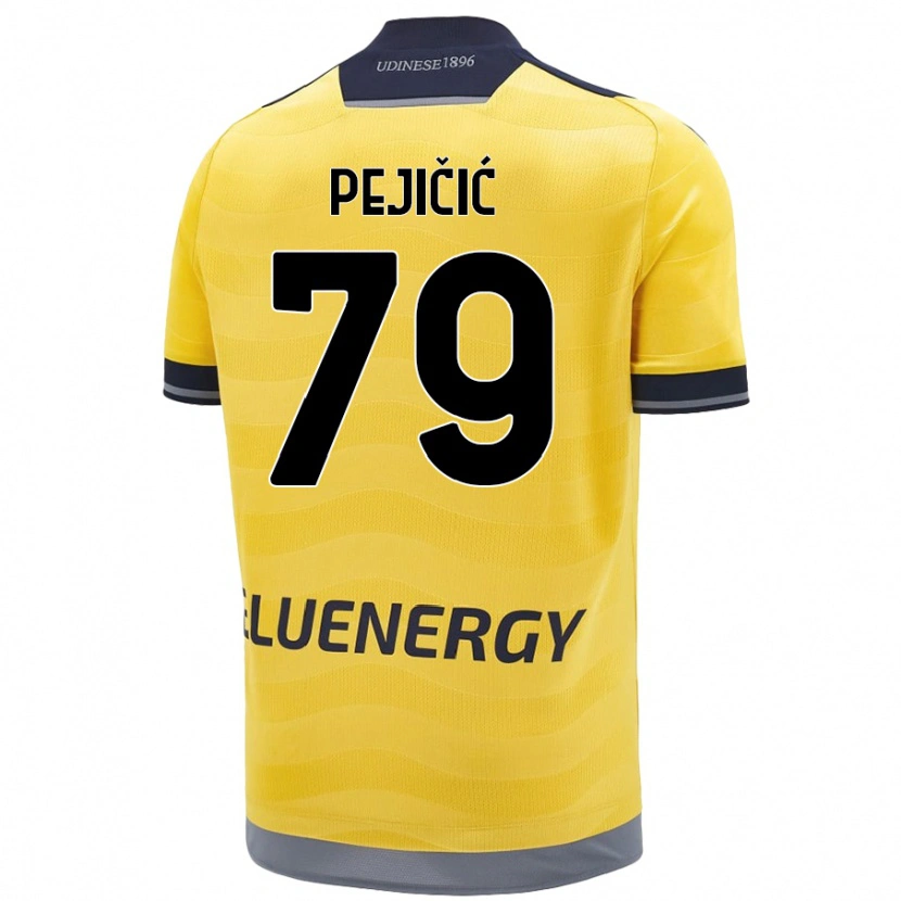 Danxen Kinderen David Pejičić #79 Goud Uitshirt Uittenue 2024/25 T-Shirt