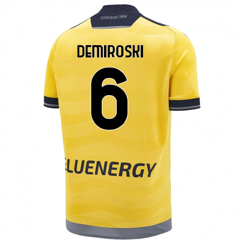 Danxen Kinderen Shenol Demiroski #6 Goud Uitshirt Uittenue 2024/25 T-Shirt