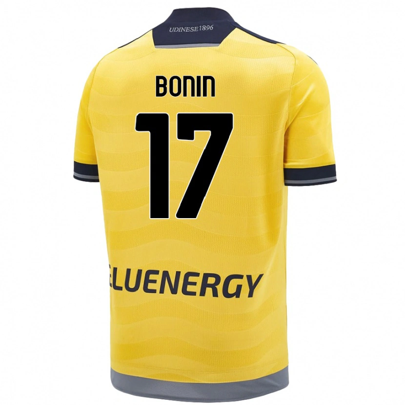 Danxen Kinderen Luca Bonin #17 Goud Uitshirt Uittenue 2024/25 T-Shirt