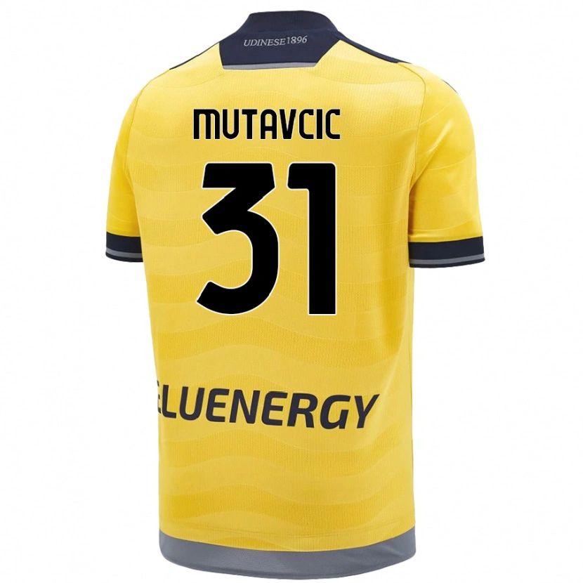 Danxen Kinderen Jan Mutavcic #31 Goud Uitshirt Uittenue 2024/25 T-Shirt