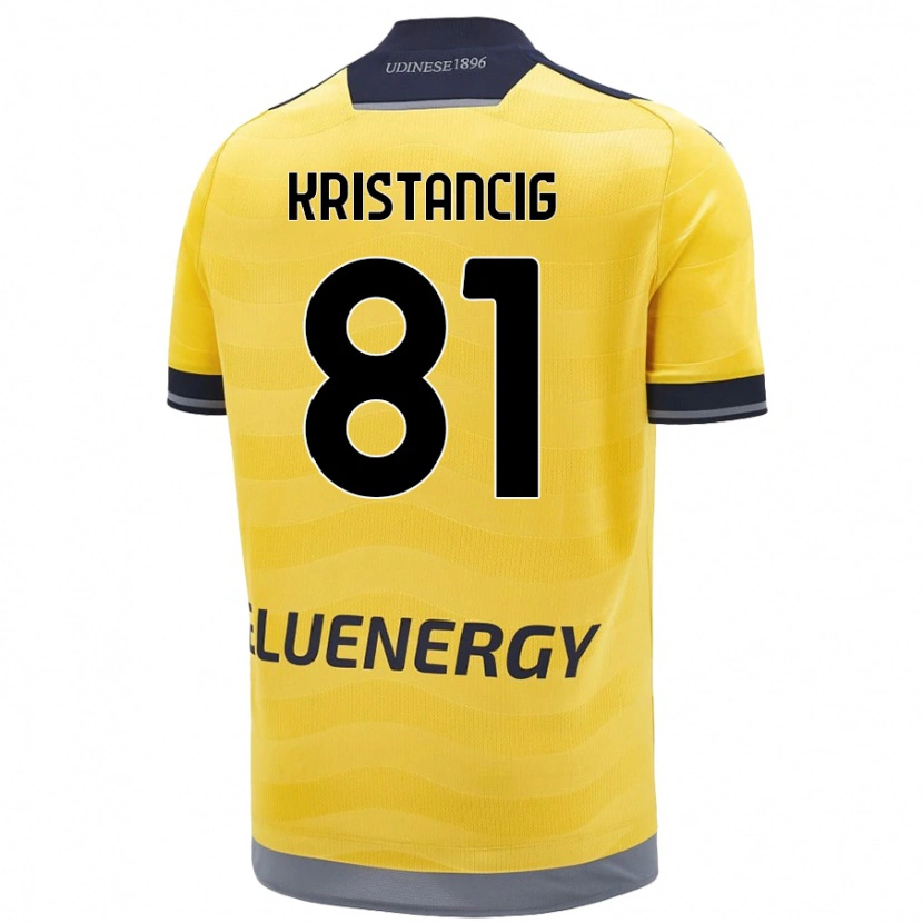 Danxen Kinderen Luca Kristancig #81 Goud Uitshirt Uittenue 2024/25 T-Shirt