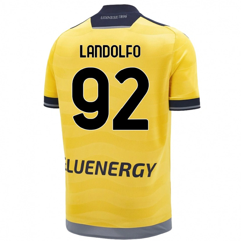 Danxen Kinderen Tommaso Landolfo #92 Goud Uitshirt Uittenue 2024/25 T-Shirt